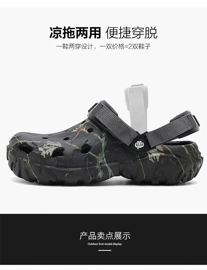 Men Shoes Slippers Men Garden Flat Sandals Platform Clogs Man Summer Beach Shoes Outdoor Flip Flops Home Sandals