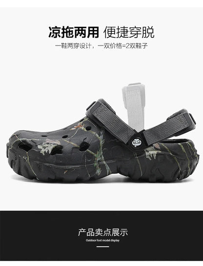 Men Shoes Slippers Men Garden Flat Sandals Platform Clogs Man Summer Beach Shoes Outdoor Flip Flops Home Sandals