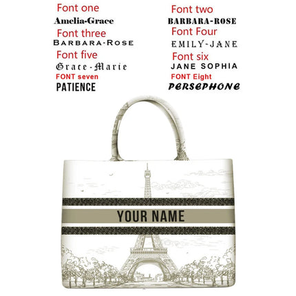 New 2026 Women's Personalized Tote Bag, Printed Canvas Handbag, Large Capacity Beach Bag