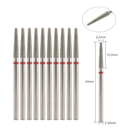 10Pcs Diamond Milling Cutter For Manicure Electric Nail Drill Bits Accessory Pedicure Machine Nail File Gel Remover Tool uñas Accesorios Y Herramientas