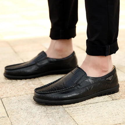 Scarpe Casual da Uomo in Vera Pelle di Lusso, Mocassini Estivi Cuciti a Mano, Traspiranti, Slip-on, Scarpe da Guida, Taglia Grande 47