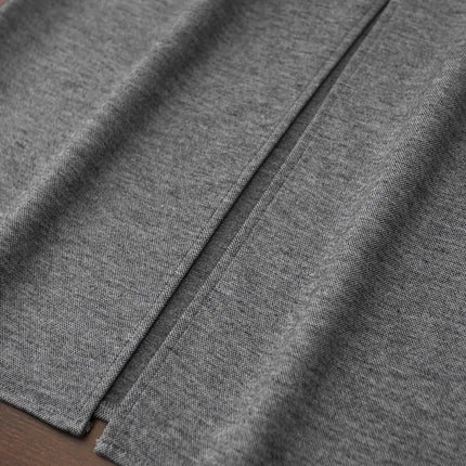 Birdtree Cashmere Silk Blended Skirt For Woman,Elastic Waist Long Skirts,Rear Slit,Commuting Style,2025 Autumn Winter D5N418JF PlatiNum