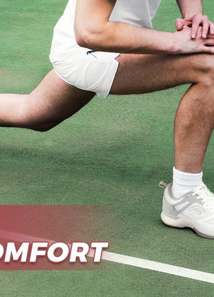 FitVille Scarpe da pickleball larghe da uomo Scarpe da tennis Scarpe da tennis da cancha intera con supporto per l'arco plantare Scarpe sportive leggere antiscivolo