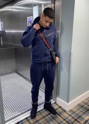 Men's Tracksuits Sports Suit Cotton Brand Tech Fleece Good Quality Hoodie Male Training Wear Sweatshirt Set Sweatpants PlatiNum