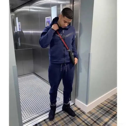 Men's Tracksuits Sports Suit Cotton Brand Tech Fleece Good Quality Hoodie Male Training Wear Sweatshirt Set Sweatpants PlatiNum