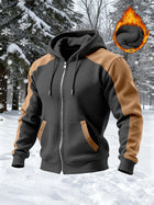 2026 New Winter and Autumn Men's Double-Layered Insulated Thick Hooded Coat, Comfortable Cardigan with Zipper Closure Jacket