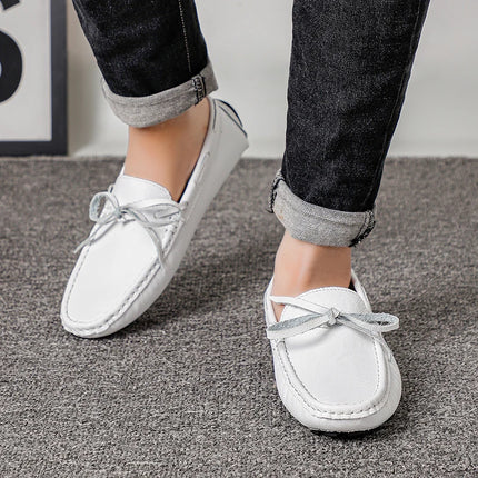 Nuovi mocassini casual Mocassini di marca con suola morbida da uomo Scarpe primaverili in pelle Comode scarpe casual da passeggio per esterni con fondo piatto