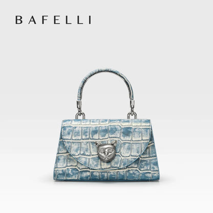 BAFELLI 2025 NUOVA BORSA DA DONNA DESIGNER ORIGINALE MARCA DI LUSSO CAT CASUAL STYLE TREND BORSA BORSA IN PELLE CROCODILE
