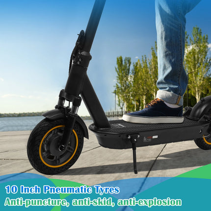 Monopattino Elettrico AOVOPRO TX01 con Motore Potente da 500W, 35KM/H, 45KM di Autonomia, Batteria 42V 14.5AH, Pneumatici da 10 Pollici, Pieghevole Intelligente A1MAX