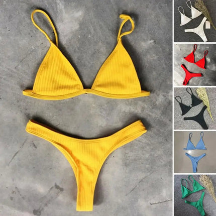2 pezzi/set bikini da donna sexy set costumi da bagno da donna con cinturino per spaghetti senza fili ad asciugatura rapida platinumshop