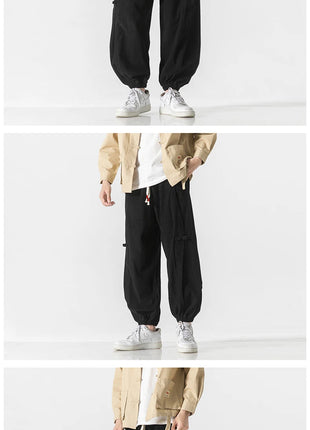 Pantaloni da uomo caldi di vendita autunno stile cinese pantaloni larghi larghi vintage moda uomo pantaloni lanterna con coulisse Harajuku solidi