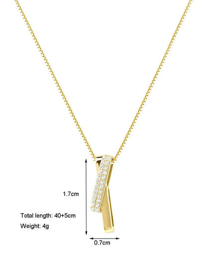 1 pz semplice personalità linee geometriche anello misterioso ad incastro matrimonio festa di compleanno proposta regalo collana catena clavicola