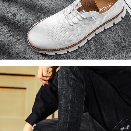 Scarpe Eleganti Casual da Uomo, Sneakers da Passeggio alla Moda, Oxford in Rete per il Lavoro, Leggere con Suola Morbida