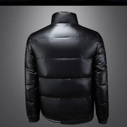 Autumn Winter New Men's Trendy American Style High Street Down Jacket Elegant Casual Stand Collar Padded Coat Mens Clothing