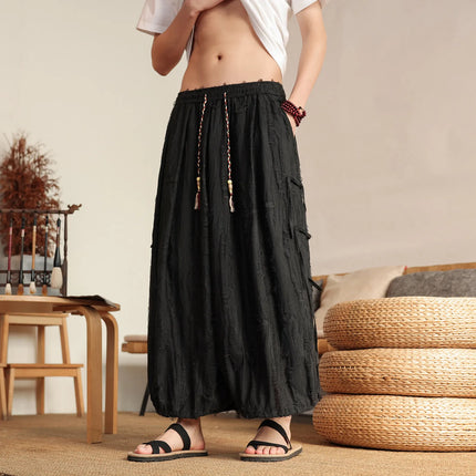 Primavera 2026 Nuovi Pantaloni Larghi da Uomo Vintage Casual Jogging, Pantaloni Harem Larghi Traspiranti da Uomo, Taglie Forti 8XL