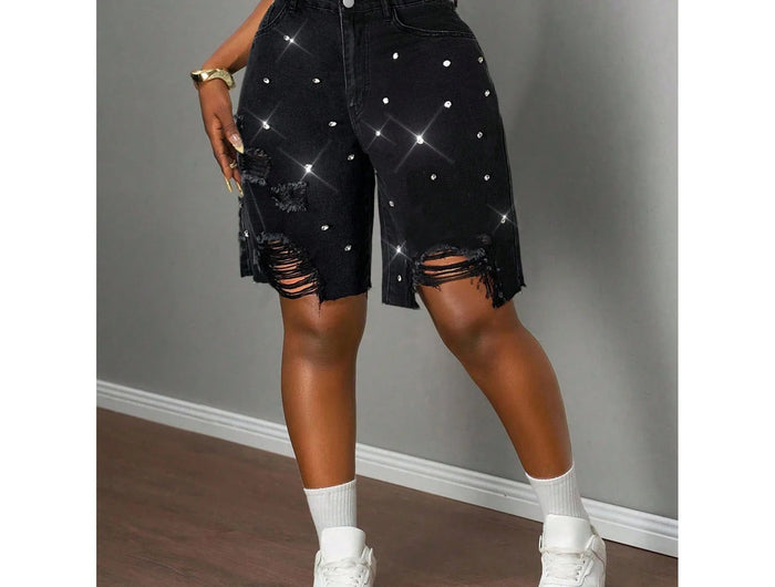 Shorts Female Jeans Jorts New Summer Spring Women Stretch Free Denim Casual Wear Fashion Trendy PlatiNum