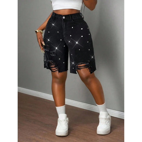 Shorts Female Jeans Jorts New Summer Spring Women Stretch Free Denim Casual Wear Fashion Trendy PlatiNum