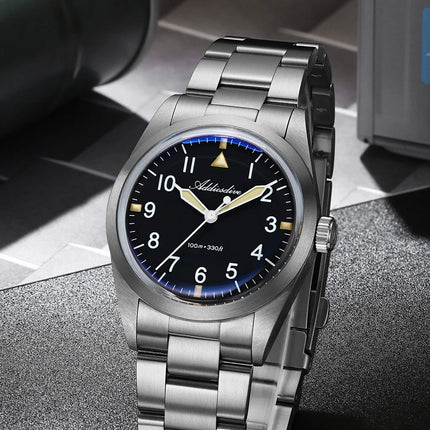 ADDIESDIVE 36mm Men's Luxury Watch VH31 Titanium Alloy  Watch Super Luminous 100m Waterproof Men's Luminous Quartz Watches