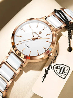 Orologio di lusso POEDAGAR Top Diamond per donna, orologio al quarzo da donna di alta qualità, impermeabile, in acciaio inossidabile, con scatola.