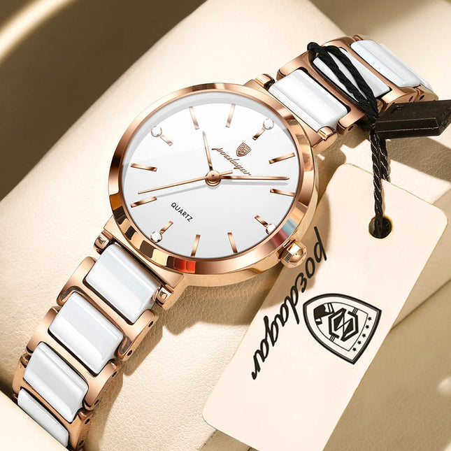 Orologio di lusso POEDAGAR Top Diamond per donna, orologio al quarzo da donna di alta qualità, impermeabile, in acciaio inossidabile, con scatola. platinumshop