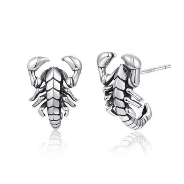 Buyee 925 Sterling Silver unico orecchino carino scorpione animale orecchino per donna uomo moda Punk Fine Jewelry orecchino platinumshop