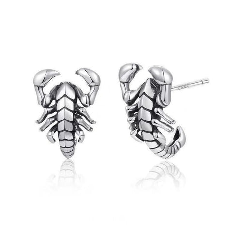 Buyee 925 Sterling Silver unico orecchino carino scorpione animale orecchino per donna uomo moda Punk Fine Jewelry orecchino platinumshop