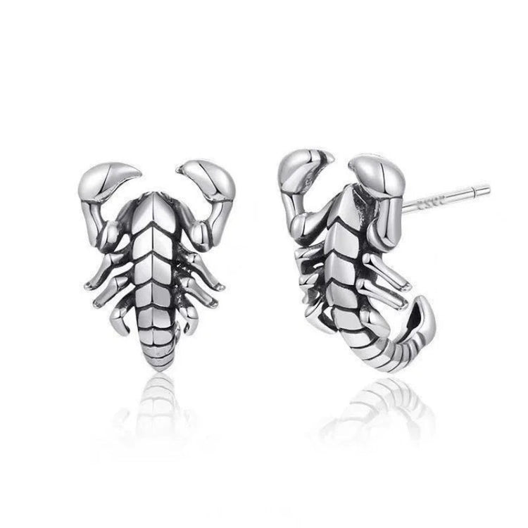 Buyee 925 Sterling Silver unico orecchino carino scorpione animale orecchino per donna uomo moda Punk Fine Jewelry orecchino platinumshop