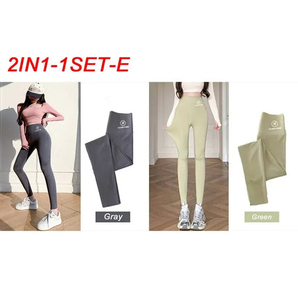 M-XL Shark pants women wear spring  autumn winter thin high-waisted belly lift hip yoga tights small feet black leggings PlatiNum