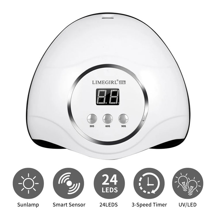 LIMEGIRL Professional Nail UV Lamp Manicure Nail Dryer Lamp LED for UV Gel Polish Drying LED UV Gel Nail Machine Smart Sensor USB Plug