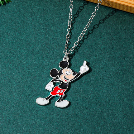Gioielli Disney minimalisti - Collana con ciondoli smaltati di Topolino da indossare ogni giorno PlatiNum