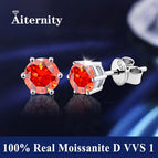 6 Prong Orange / 0.5ct Moissanite