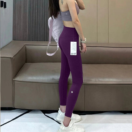 AL Women's High-Waist Airlift Yoga Leggings - Solid Color Tight Workout Pants for Pilates, Exercise & Street Style PlatiNum