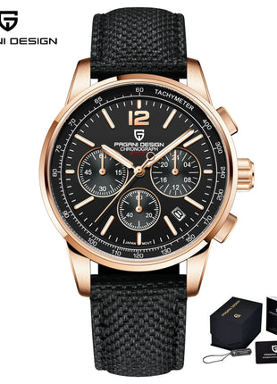 Orologio al Quarzo da Uomo Pagani Design VK63, 41MM, Vetro Zaffiro, Impermeabile 10 Bar, Sportivo, Reloj Hombre
