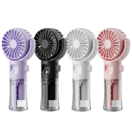 Ventilatore portatile per nebulizzazione d'acqua Mini ventilatore portatile ricarica USB 4 velocità ventole Spray per collo appese piccolo ventilatore portatile portatile portatile
