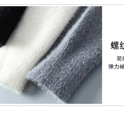 2023 New Fashion Patchwork digit Cashmere Sweater Men High Quality Comfortable Mens Sweaters Thick Warm Male Pullover