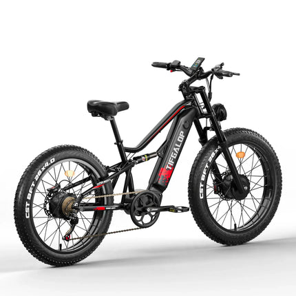 Bicicletta elettrica potente da 3000W, velocità massima di 60km/h, TIFGALOP ES7pro, pneumatici fat da 26 pollici, doppio motore per tutti i terreni, bici elettrica per adulti.