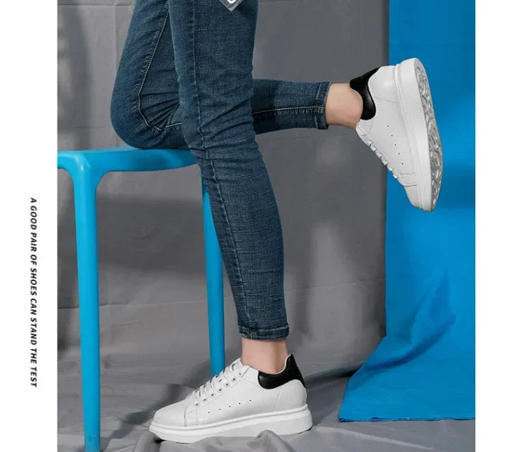 New Men women sneakers height increasing shoes invisible 6 8 10cm heighten sports shoes man taller lift white elevator shoes