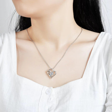 Collana in Argento 925 Scintillante per Donna e Uomo, Gioiello Raffinato per Matrimoni, Fidanzamenti, Feste, Regalo di San Valentino PlatiNum