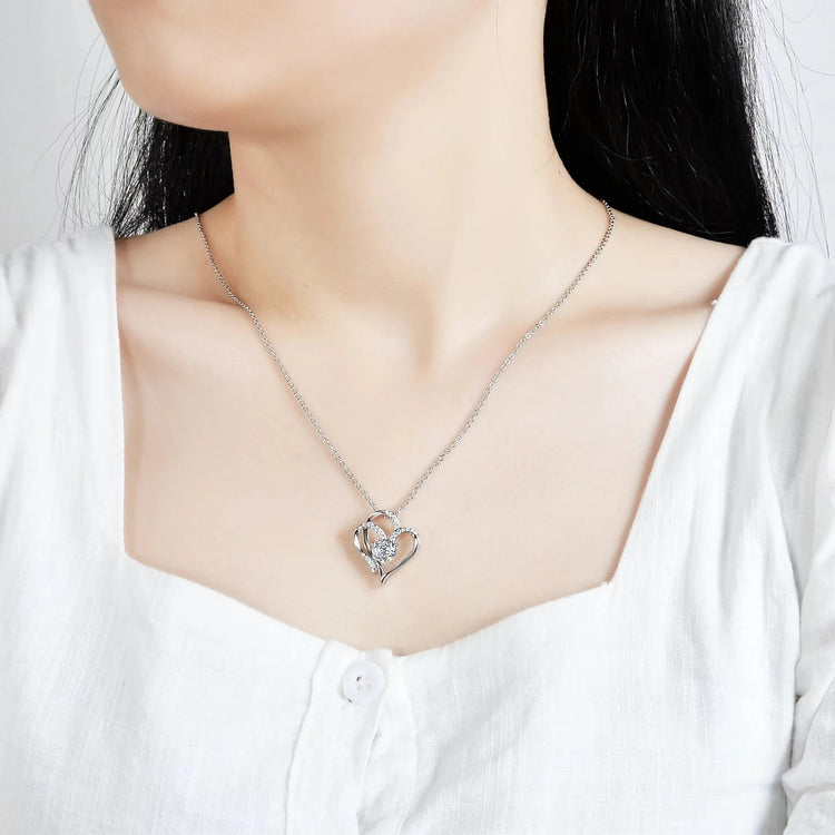 Collana in Argento 925 Scintillante per Donna e Uomo, Gioiello Raffinato per Matrimoni, Fidanzamenti, Feste, Regalo di San Valentino PlatiNum