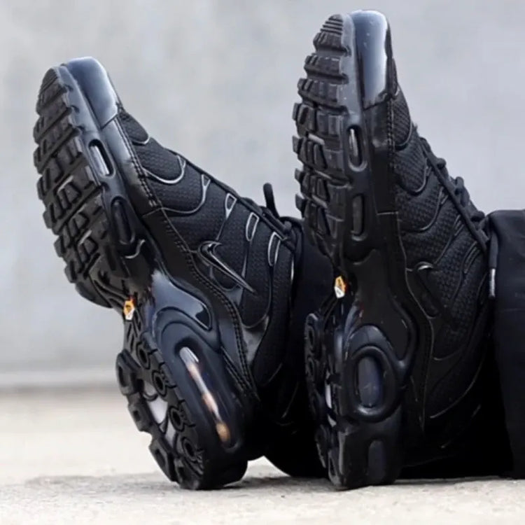 Nike Men's Air Max Plus TN Triple Black Versatile Air Cushion Anti-Slip Comfortable Outdoor Casual Sneakers 604133-050