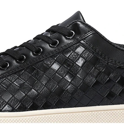 New Spring Autumn Low Cut Men's Board Shoes Fashion Lightweight Plaid Men's Casual Single Shoes