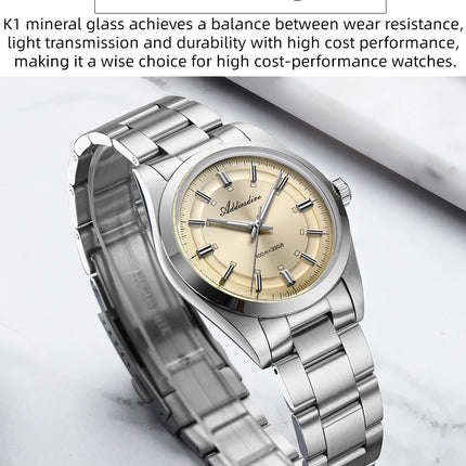 ADDIESDIVE36mm Luxury Men's Quartz Watch Japan VH31 Movement 100m Waterproof Super Luminous Quartz Men's Business Watch AD2515