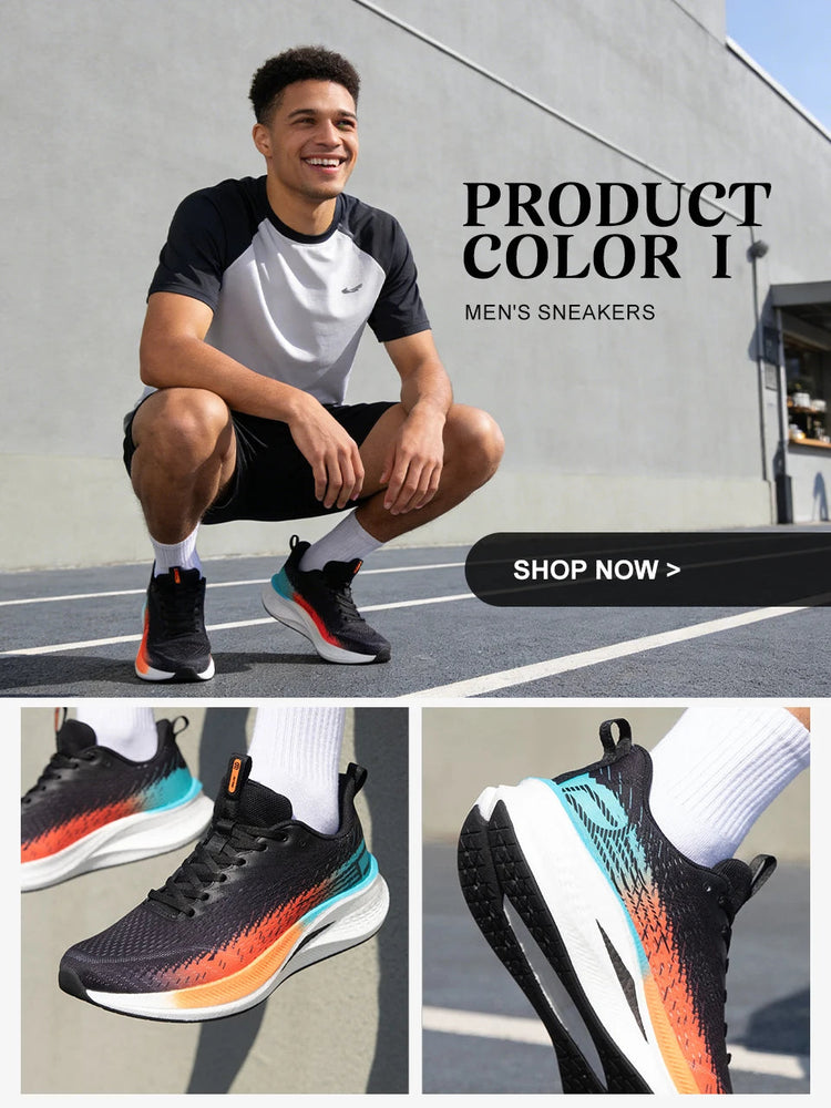 Baasploa Running Shoes Men Carbon Plate Professional Cushioning Anti-slip Sneaker Female Casual Breathable Jogging Sports Shoes PlatiNum