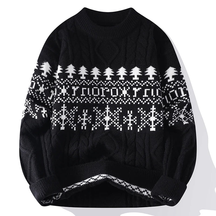 Legible Autumn and Winter Casual Sweaters Men Round Neck Collar Knitted Pullovers Male Loose Sweater Man