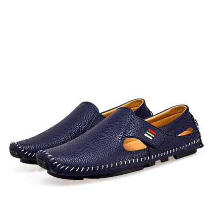 Nuovo 2023 estate scarpe in pelle traspirante uomo mocassini Casual Design di marca appartamenti da uomo fatti a mano mocassini in morbida pelle scarpe da barca