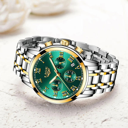 LIGE 2024 nuove donne di moda orologi da donna top brand di lusso creativo bracciale da donna in acciaio orologi orologio impermeabile al quarzo femminile platinumshop