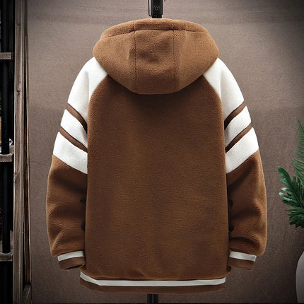 2023 Men's Hooded Jackets Japan Fashion Streetwear Harajuku Coats Men Autumn Winter Men Clothing Wool Jackets Embroidery Jacket