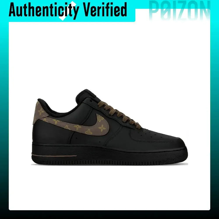 Nike Air Force 1 Skate Shoes Unisex Low-top Black/Brown CW2288-001（Team1919-）