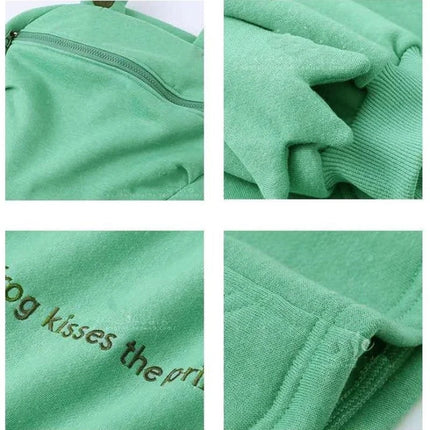 Y2K Autumn Winter Unisex Cartoon Frog Fleece Hoodies Loverly Zipper Loose Warm Sweatshirt Full Sleeve Harajuku Hooded Jackets