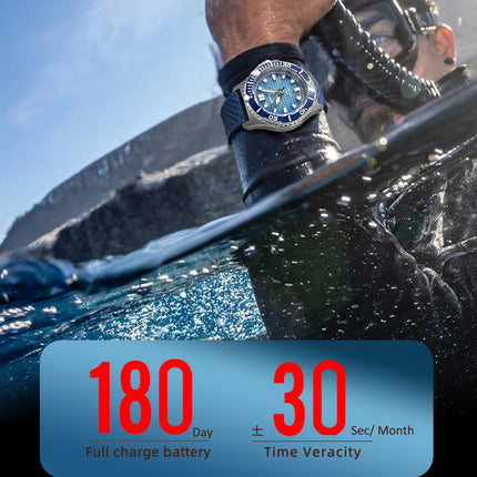 NORTH EDGE NEW Design ABYSS Solar Powered Dive Quartz Wristwatch 200M Waterproof Sports Diving Watch 316L Soft Strap Men Watches